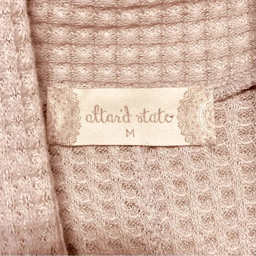 Altar'd State Waffle-knit Soft Cozy Waterfall Open Cardigan Sweater Medium - Picture 6 of 12